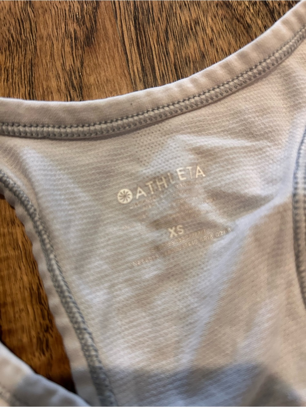Athleta Light Gray Ruched Racerback Tank Top - Picture 5 of 5